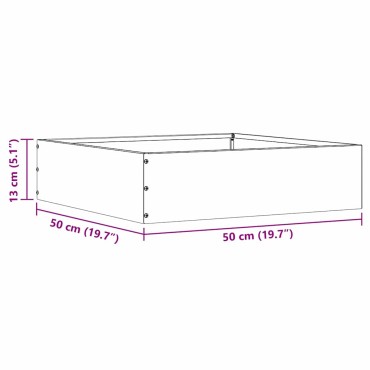 vidaXL Περίγραμμα γκαζόν Μαύρο 50 x 50 x 13 εκ Ατσάλι