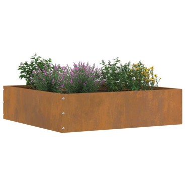 vidaXL Περίγραμμα γκαζόν 6 τμχ. 50 x 50 x 13 εκ Σκ rusty