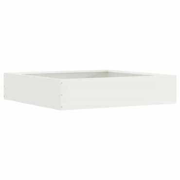vidaXL Περίγραμμα γκαζόν Λευκό 60 x 60 x 13 εκ Ατσάλι