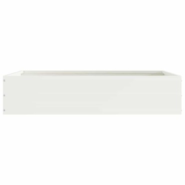 vidaXL Περίγραμμα γκαζόν Λευκό 60 x 60 x 13 εκ Ατσάλι