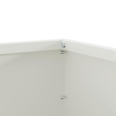 vidaXL Περίγραμμα γκαζόν Λευκό 60 x 60 x 13 εκ Ατσάλι