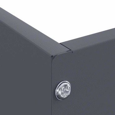 vidaXL Περίγραμμα γκαζόν Ανθρακί 60 x 60 x 13 εκ Ατσάλι