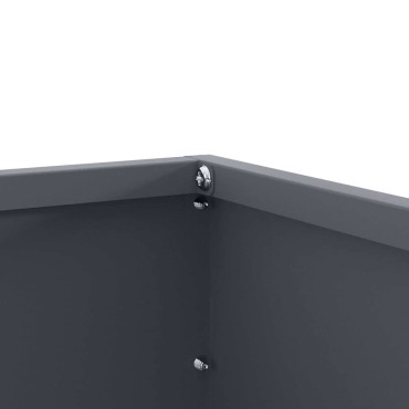 vidaXL Περίγραμμα γκαζόν Ανθρακί 60 x 60 x 13 εκ Ατσάλι