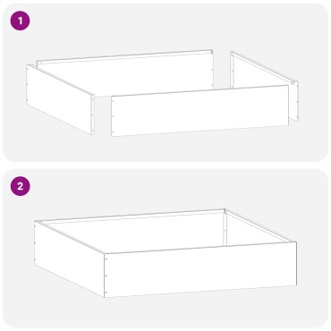 vidaXL Περίγραμμα γκαζόν Ανθρακί 60 x 60 x 13 εκ Ατσάλι