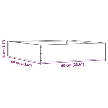 vidaXL Περίγραμμα γκαζόν Ασημί 60 x 60 x 13 εκ Ανοξείδωτο ατσάλι