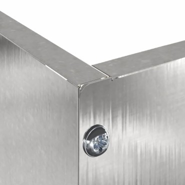 vidaXL Περίγραμμα γκαζόν Ασημί 60 x 60 x 13 εκ Ανοξείδωτο ατσάλι