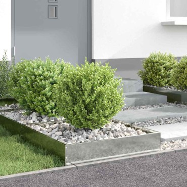 vidaXL Περίγραμμα γκαζόν Ασημί 60 x 60 x 13 εκ Επικαλυμμένος Χάλυβας