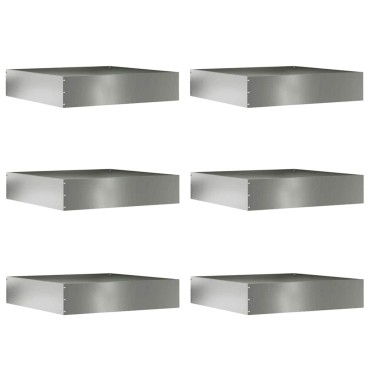 vidaXL Περίγραμμα γκαζόν 6 τμχ. 60 x 60 x 13 εκ Επικαλυμμένος Χάλυβας