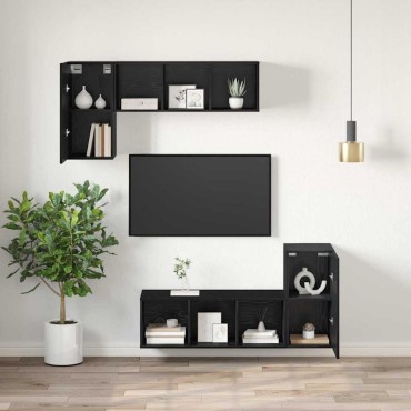vidaXL Τηλεοπτική Κάβα Τοίχου 30,5x30x60cm Μαύρη Οξυά