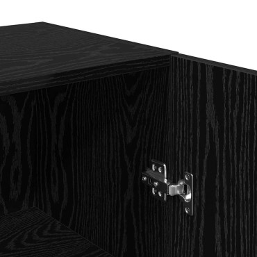 vidaXL Τηλεοπτική Κάβα Τοίχου 30,5x30x60cm Μαύρη Οξυά
