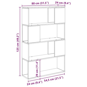 vidaXL Σετ επίπλου τηλεόρασης 80x24x125cm Καφέ Επεξεργασμένο Ξύλο