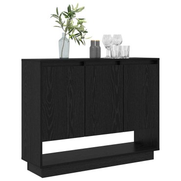 vidaXL Πλαϊνό γραφείο Μαύρη Οξυά 97x29x75cm Επεξεργασμένο Ξύλο 1 τεμ.