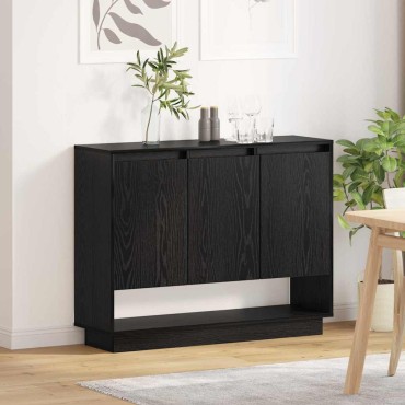 vidaXL Πλαϊνό γραφείο Μαύρη Οξυά 97x29x75cm Επεξεργασμένο Ξύλο 1 τεμ.