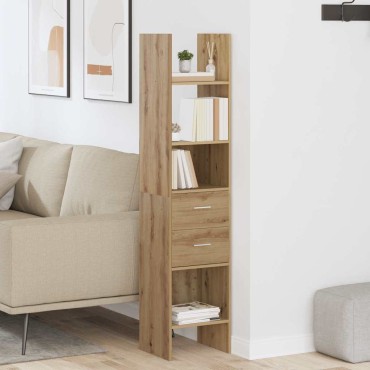 vidaXL Βιβλιοθήκη 2 επιπέδων 40x35x180cm Επεξεργασμένο Ξύλο 1 τεμ.