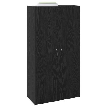 vidaXL Γραφείο Ντουλάπι Μαύρη Δρυς 60x32x115cm Επεξεργασμένο Ξύλο