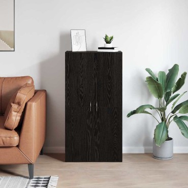 vidaXL Γραφείο Ντουλάπι Μαύρη Δρυς 60x32x115cm Επεξεργασμένο Ξύλο