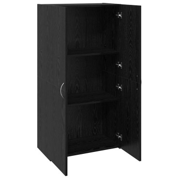 vidaXL Γραφείο Ντουλάπι Μαύρη Δρυς 60x32x115cm Επεξεργασμένο Ξύλο