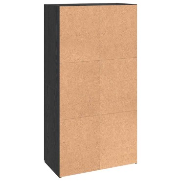vidaXL Γραφείο Ντουλάπι Μαύρη Δρυς 60x32x115cm Επεξεργασμένο Ξύλο