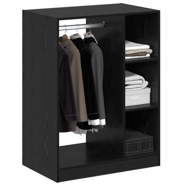 vidaXL Ντουλάπι Μαύρη Δρυς 77 x 48 x 102 cm Επεξεργασμένο Ξύλο