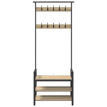 vidaXL Κρεμάστρα Δρύς Sonoma 75 x 34 x 184 εκ Επεξεργασμένο ξύλο