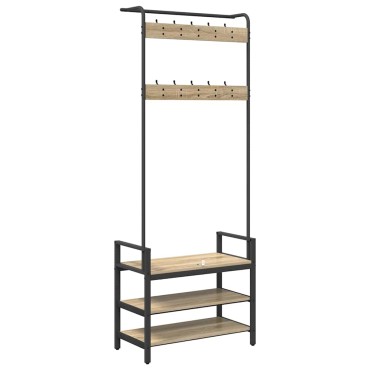 vidaXL Κρεμάστρα Δρύς Sonoma 75 x 34 x 184 εκ Επεξεργασμένο ξύλο
