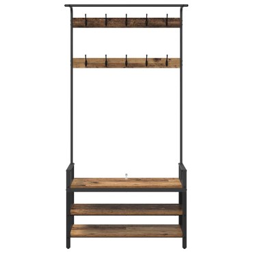 vidaXL Κρεμάστρα Παλιό ξύλο 95 x 34 x 184 εκ Επεξεργασμένο ξύλο