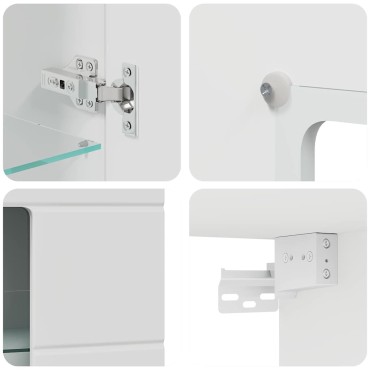 vidaXL Ξύλινο Ντουλάπι Λευκό 50x29x100cm Επεξεργασμένο ξύλο