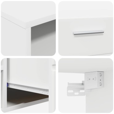 vidaXL Ξύλινο Ντουλάπι 100,5x39x30cm Λευκό Επεξεργασμένο Ξύλο