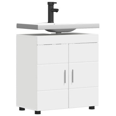 vidaXL Σετ Ντουλαπιών Μπάνιου TULUM Λευκό 60x34x63 εκ