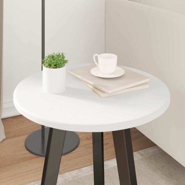 vidaXL Καπάκι τραπεζιού 40x1,5cm Γύρος Επεξεργασμένο Ξύλο Λευκό