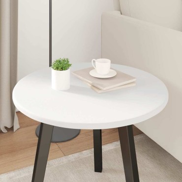 vidaXL Καπάκι τραπεζιού 50x1,5cm Γύρος Επεξεργασμένο Ξύλο Λευκό