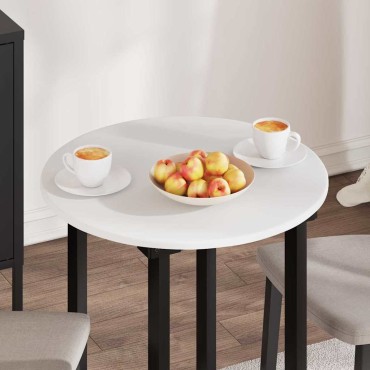 vidaXL Καπάκι τραπεζιού 60x1,5cm Γύρος Επεξεργασμένο Ξύλο Λευκό
