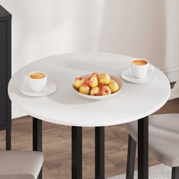 vidaXL Καπάκι τραπεζιού 70x1,5cm Γύρος Επεξεργασμένο Ξύλο Λευκό