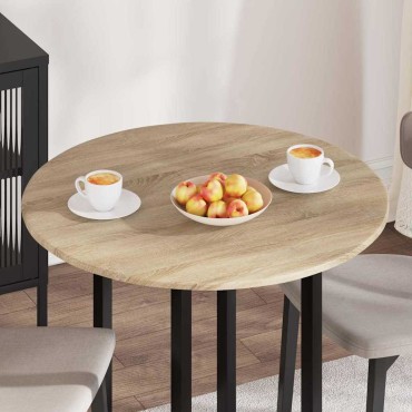 vidaXL Καπάκι τραπεζιού 80x1,5cm Γύρος Επεξεργασμένο Ξύλο