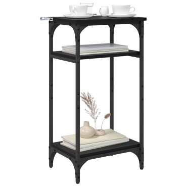 vidaXL Τραπεζάκι Πλευράς Μαύρη Οξυά 40x30x75cm Επεξεργασμένο Ξύλο 1 τεμ.