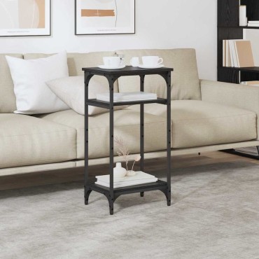 vidaXL Τραπεζάκι Πλευράς Μαύρη Οξυά 40x30x75cm Επεξεργασμένο Ξύλο 1 τεμ.