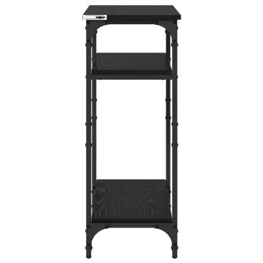 vidaXL Τραπεζάκι Πλευράς Μαύρη Οξυά 40x30x75cm Επεξεργασμένο Ξύλο 1 τεμ.