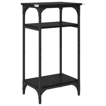 vidaXL Τραπεζάκι Πλευράς Μαύρη Οξυά 40x30x75cm Επεξεργασμένο Ξύλο 1 τεμ.