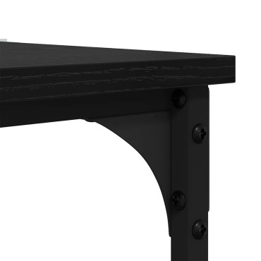 vidaXL Τραπεζάκι Πλευράς Μαύρη Οξυά 40x30x75cm Επεξεργασμένο Ξύλο 1 τεμ.