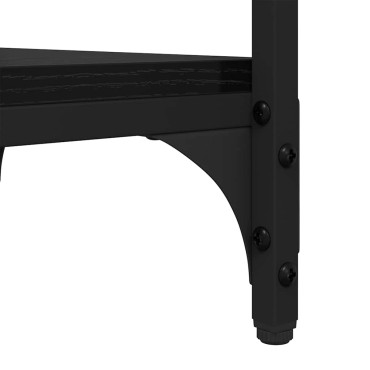 vidaXL Τραπεζάκι Πλευράς Μαύρη Οξυά 40x30x75cm Επεξεργασμένο Ξύλο 1 τεμ.