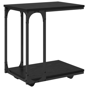 vidaXL Τραπεζάκι Πλευράς Μαύρη Οξυά 50x35x55.5cm 1 τεμ.