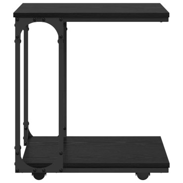 vidaXL Τραπεζάκι Πλευράς Μαύρη Οξυά 50x35x55.5cm 1 τεμ.