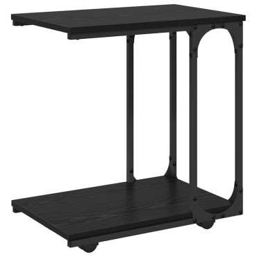 vidaXL Τραπεζάκι Πλευράς Μαύρη Οξυά 50x35x55.5cm 1 τεμ.