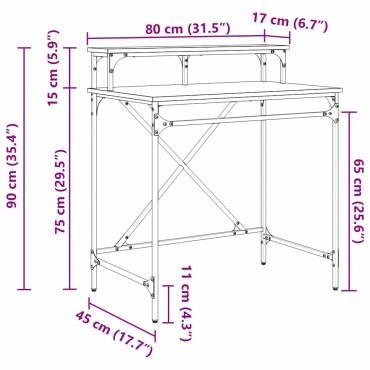 vidaXL Γραφείο Παλιό Ξύλο 80x50x90cm Επεξεργασμένο Ξύλο 1 τεμ.