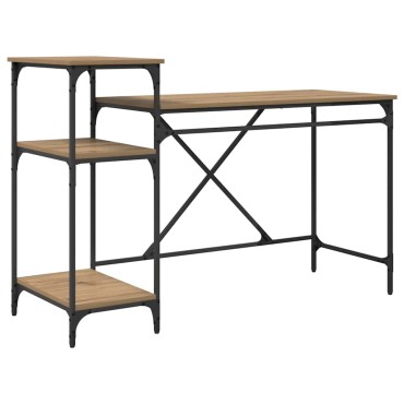 vidaXL Γραφείο Artisan Oak Επεξεργασμένο Ξύλο 135x50x90cm 1 τεμ.