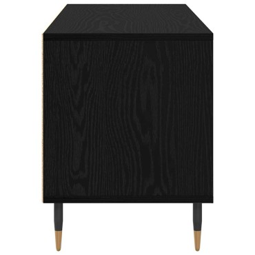 vidaXL Ντουλάπι TV με συρτάρι Μαύρη Οξυά 100x34,5x44,5cm