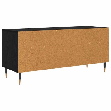 vidaXL Ντουλάπι TV με συρτάρι Μαύρη Οξυά 100x34,5x44,5cm