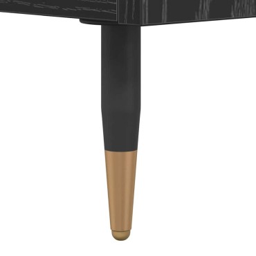 vidaXL Ντουλάπι TV με συρτάρι Μαύρη Οξυά 100x34,5x44,5cm