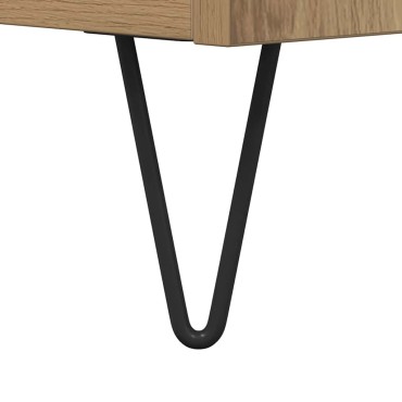 vidaXL Ντουλάπι δίσκων βινυλίου Artisan Oak 121x38x48cm 1 τεμ.