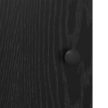 vidaXL Κομοδίνο Μαύρη Οξυά 40x42x60cm Επεξεργασμένο Ξύλο 1 τεμ.